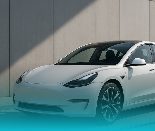 White Electric Vehicle
